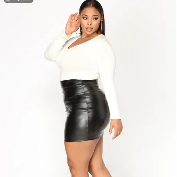 Faux Leather Skirt - Picture 6 of 9